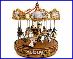 Smithsonian Musical Holiday Carousel Christmas Music Box 2003 w Box Pap G2U