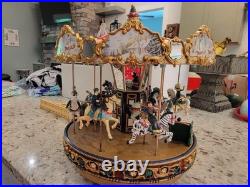 Smithsonian Musical Holiday Carousel Christmas Music Box 2003 w Box Pap G2U
