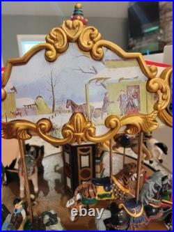 Smithsonian Musical Holiday Carousel Christmas Music Box 2003 w Box Pap G2U