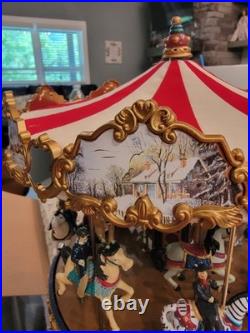 Smithsonian Musical Holiday Carousel Christmas Music Box 2003 w Box Pap G2U