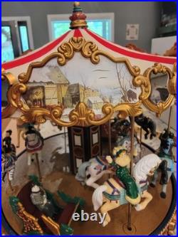 Smithsonian Musical Holiday Carousel Christmas Music Box 2003 w Box Pap G2U