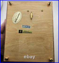Sorrento Italy Jewlery Music Box Real Inlaid Wood With Key & Certificate VTG