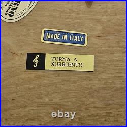 Sorrento Italy Jewlery Music Box Real Inlaid Wood With Key & Certificate VTG
