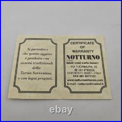 Sorrento Italy Jewlery Music Box Real Inlaid Wood With Key & Certificate VTG