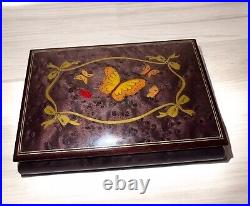 Sorrento Italy Musical Jewel Box Butterflies Inlay Pink Lining Fur Elise Sorrento Italy Musical Jewel Box Butterflies Inlay Pink Lining Fur Elise