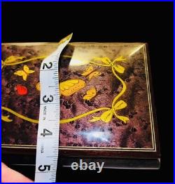 Sorrento Italy Musical Jewel Box Butterflies Inlay Pink Lining Fur Elise Sorrento Italy Musical Jewel Box Butterflies Inlay Pink Lining Fur Elise