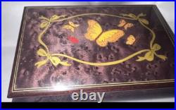 Sorrento Italy Musical Jewel Box Butterflies Inlay Pink Lining Fur Elise Sorrento Italy Musical Jewel Box Butterflies Inlay Pink Lining Fur Elise