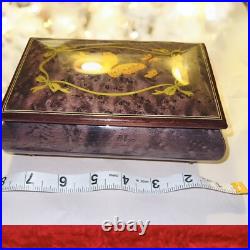 Sorrento Italy Musical Jewel Box Butterflies Inlay Pink Lining Fur Elise Sorrento Italy Musical Jewel Box Butterflies Inlay Pink Lining Fur Elise