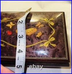 Sorrento Italy Musical Jewel Box Butterflies Inlay Pink Lining Fur Elise Sorrento Italy Musical Jewel Box Butterflies Inlay Pink Lining Fur Elise