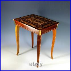 Sorrento Ware Inlaid Marquetry Music Box Side Table
