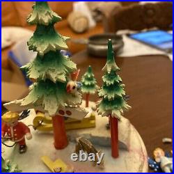 Steinbach Musical Wood Christmas Tree Santa Angel Jingle Bells Germany Vintage