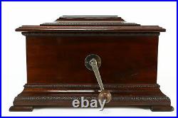 Stella 15 1/2 Disc Swiss Antique Music Box, Mahogany Case, 5 Tunes #39061