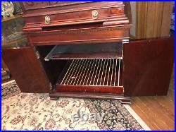 Stella Grand Double Comb Disk Music Box With Drawer and Matching Storage Cabinet