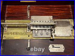 Stella Swiss Made Rare Antique 9 9/16 Metal Disc Music Player 34 Discs Working