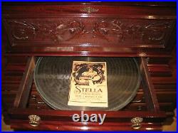 Stella music box, 17 1/4 disc player, 29 discs, Style 84, pictures, videos