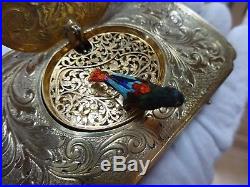 Sterling Silver Fuseé Singing Bird Box Automaton Charles Bruguier Watch Video