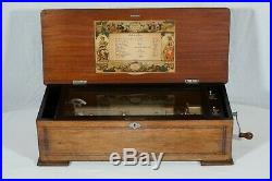 Stunning Antique Fully Restored Columbia 12 Air Cylinder Music Box with Zither