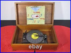 Stunning Large Vintage Thorens Swiss Music Box With 8 Discs Works