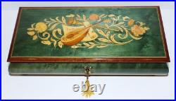 Stunning Ruege Italy Rectangle Green Wood Music Boxthat's What Friends Are For
