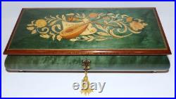 Stunning Ruege Italy Rectangle Green Wood Music Boxthat's What Friends Are For