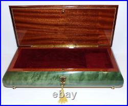 Stunning Ruege Italy Rectangle Green Wood Music Boxthat's What Friends Are For