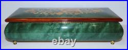 Stunning Ruege Italy Rectangle Green Wood Music Boxthat's What Friends Are For