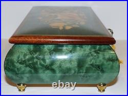 Stunning Ruege Italy Rectangle Green Wood Music Boxthat's What Friends Are For