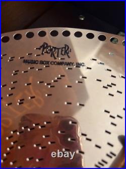 Swan Porter music box with matching cabinet, multiple discs. Meticulously loved