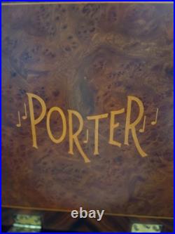 Swan Porter music box with matching cabinet, multiple discs. Meticulously loved