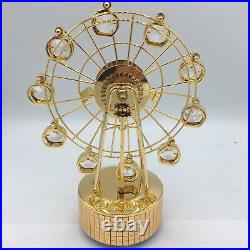 Swarovski Music Box Ferris Wheel Playing It's a Small World, Crystal Temptations