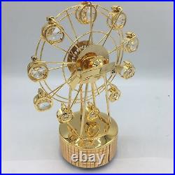 Swarovski Music Box Ferris Wheel Playing It's a Small World, Crystal Temptations