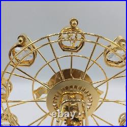 Swarovski Music Box Ferris Wheel Playing It's a Small World, Crystal Temptations