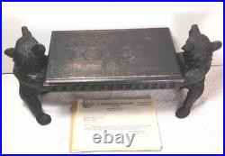 Swiss Blackforest Bear Foot Stool Music Box Signed Huber-Aeschimann Provenance Swiss Blackforest Bear Foot Stool Music Box Signed Huber-Aeschimann Provenance