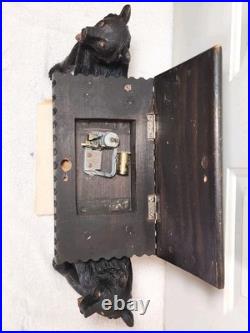 Swiss Blackforest Bear Foot Stool Music Box Signed Huber-Aeschimann Provenance