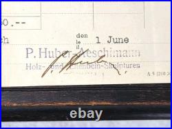 Swiss Blackforest Bear Foot Stool Music Box Signed Huber-Aeschimann Provenance