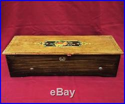 Swiss Cylinder Inlay Music Box 10 Airs/Tunes/Songs