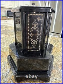 Swiss Harmony The Roundelay Music Box Cigarette/Lipstick Vanity red Carousel