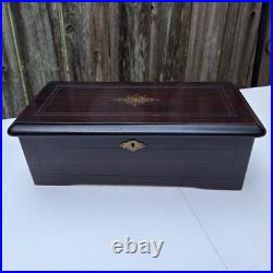 Swiss Music Box Marque De Fabrique MF 1840 Cylinder 6 Airs Antique Needs Repair
