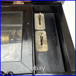 Swiss Music Box Marque De Fabrique MF 1840 Cylinder 6 Airs Antique Needs Repair