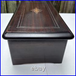 Swiss Music Box Marque De Fabrique MF 1840 Cylinder 6 Airs Antique Needs Repair
