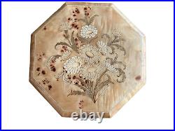 Swiss Musical Box, Sorrento Reuge Gorgeous Wooden Inlay Floral Design Octagon Sh