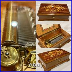 Swiss REUGE 3/72 Music Box Exquisite Grain and Marquetry Tara's Theme FULL VID
