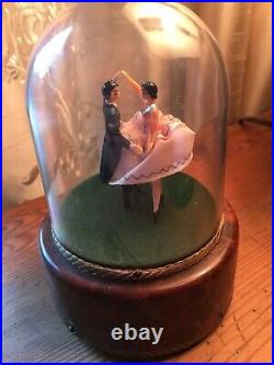 Swiss Reuge Ballerina Couple Dancing Music Box Strangers In The Night