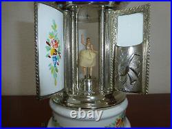 Swiss Reuge Dancing Ballerina Music Box Carousel. Lipstick. The Godfather theme