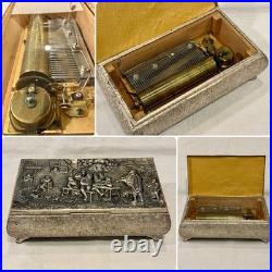 Swiss THORENS (pre-Reuge) 6/41 Music Box, Deep Relief Metal Classics FULL VID