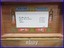 Swiss Vintage REUGE MUSIC BOX 4/50 SOLID HARDWOOD 4 SONGS