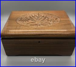 Switzerland Wood Cuendet Swiss inlaid music box, walnut 9