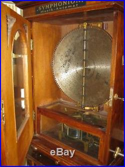 Symphonion Antique 1898 Music Box Gorgeous Amazing Sound, Amazing Condition
