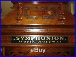 Symphonion Antique 1898 Music Box Gorgeous Amazing Sound, Amazing Condition