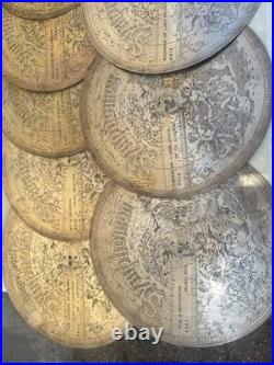 Symphonion Lot of Large Perforated Metal Disc Music Box Discs Assortment